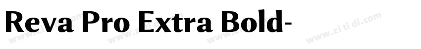 Reva Pro Extra Bold字体转换